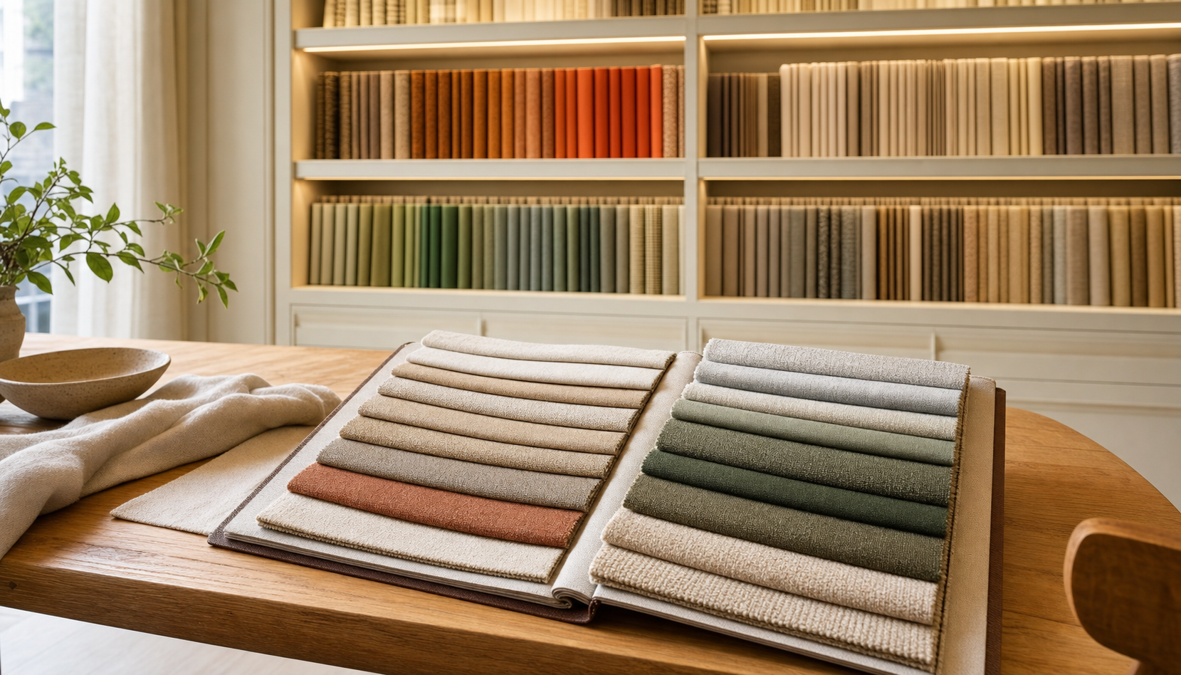 Customization: fabric swatch library (illustrative).