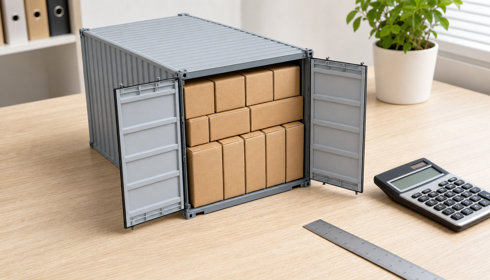 Guide: container loading planning model (illustrative).