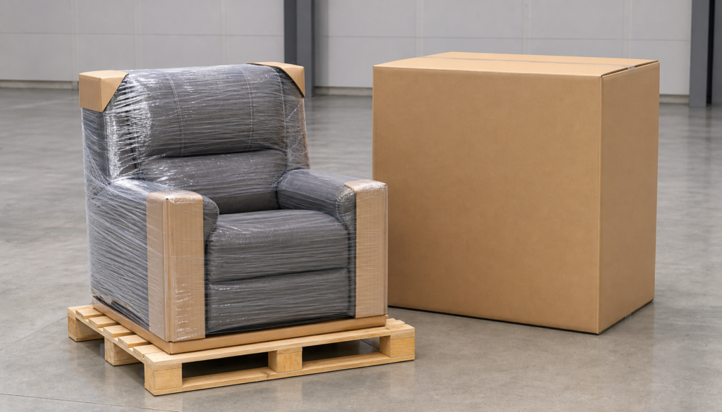 Packaging illustration for Orion Motion Recliner.