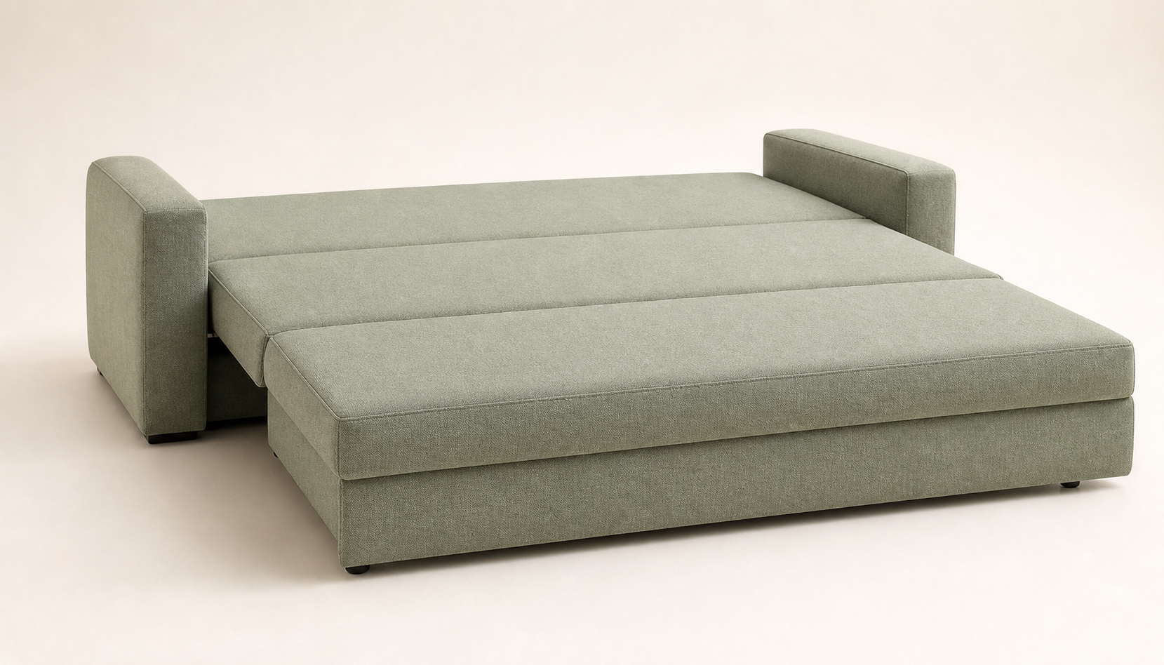 Dimension diagram for Vela Storage Sofa Bed (illustrative).